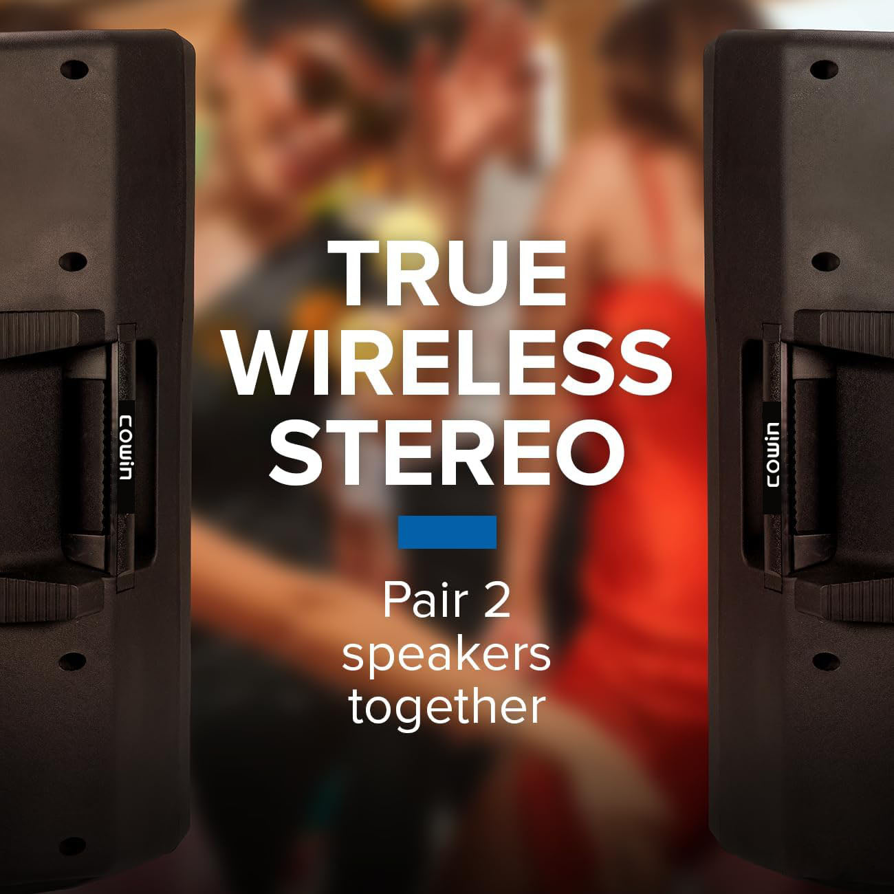 COWIN GSP-2200 Pro Audio Indoor Outdoor Ultra Powerful DJ Bluetooth 2200W Watts Peak, 15" Inch Woofer, Rollable Trolley PA Speaker with Built in Media Player Mixer FM Radio Tuner, USB, SD Card