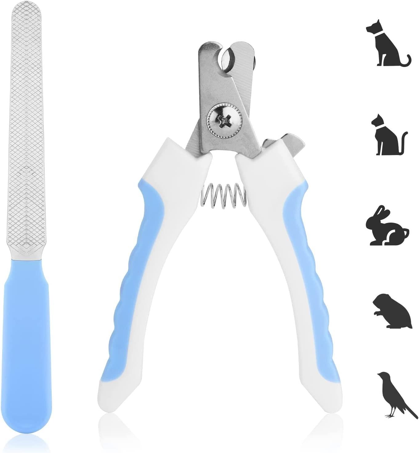 MEIDONG Coupe Ongles chien,Coupe Griffe avec Lime à Ongles, Coupe-ongles pour Chats Chiens avec garde de sécurité.