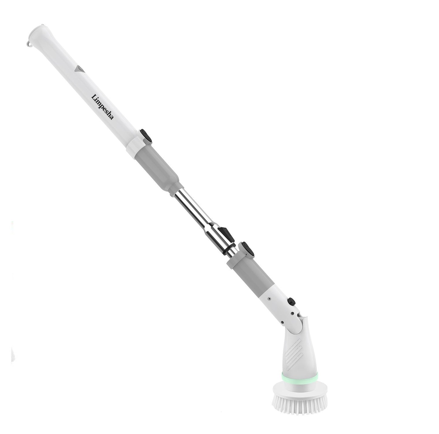 Limpesha Electric Spin Scrubber, Power Brush Floor Scrubber with Adjustable Extension Arm and 4 Replaceable Bathroom Cleaning Brush Heads