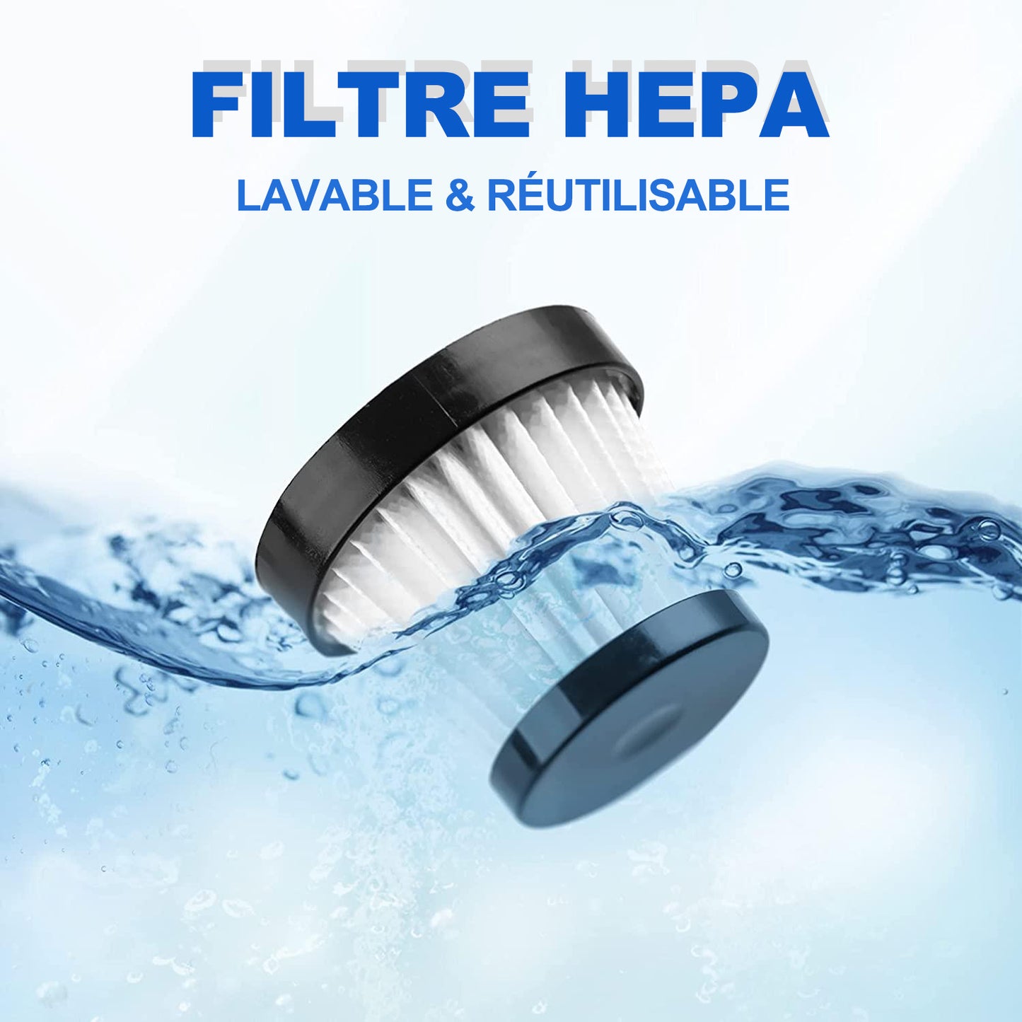Aspirateur de voiture portable pour les détails et le nettoyage de l’intérieur de la voiture voiture domestique double usage (noir)