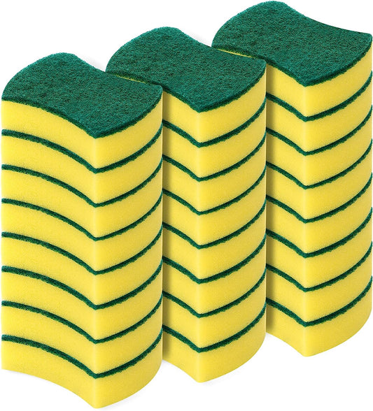 SWTROOM Kitchen Cleaning Sponges,24 Pack Eco Non-Scratch for Dish,Scrub Sponges