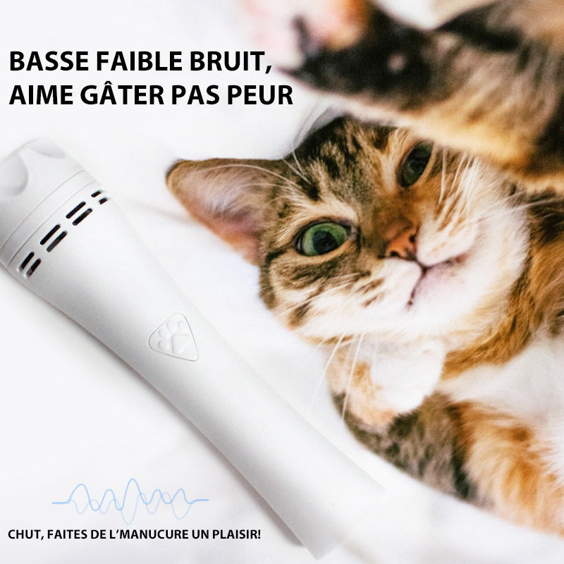 MEIDONG Coupe-Ongles pour Animal Domestique, Plus Puissant et Silencieux à Faible Vibration pour Chien, Coupe-Ongles électrique