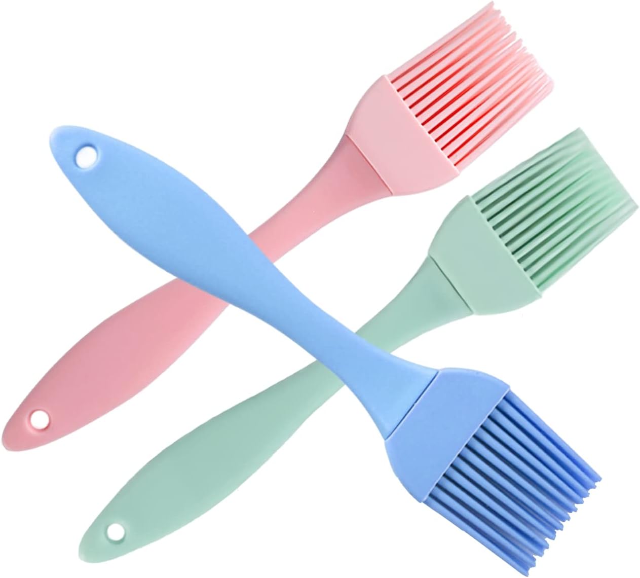 SWTROOM Ralcratve Silicone Pastry Brush,Baking Brush,Basting Brush For Cooking, Kitchen Brush, Butter Brush,Food Furit Brush, For BBQ Salted Steak Fish,Easy to Clean,Happy Party Kitchen Gift