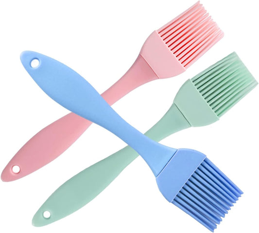 SWTROOM Ralcratve Silicone Pastry Brush,Baking Brush,Basting Brush For Cooking, Kitchen Brush, Butter Brush,Food Furit Brush, For BBQ Salted Steak Fish,Easy to Clean,Happy Party Kitchen Gift