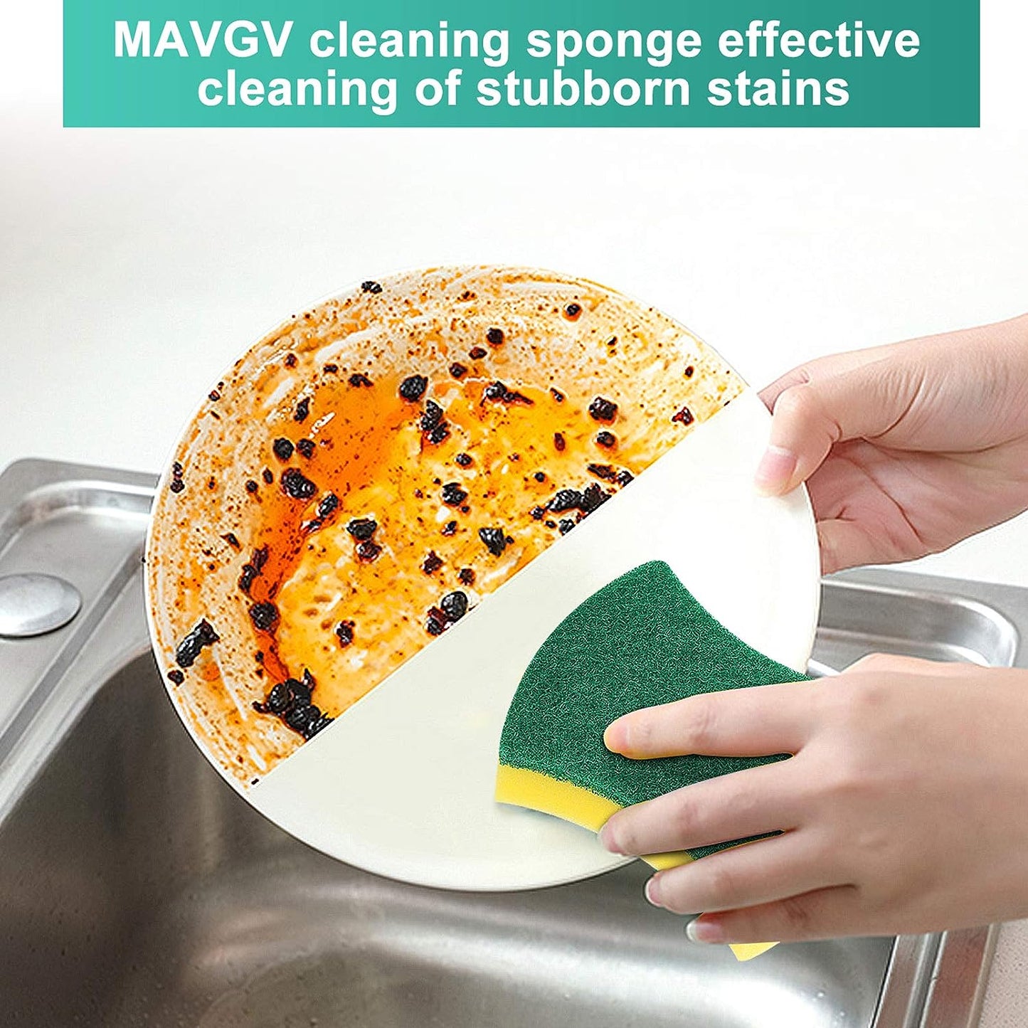 SWTROOM Kitchen Cleaning Sponges,24 Pack Eco Non-Scratch for Dish,Scrub Sponges
