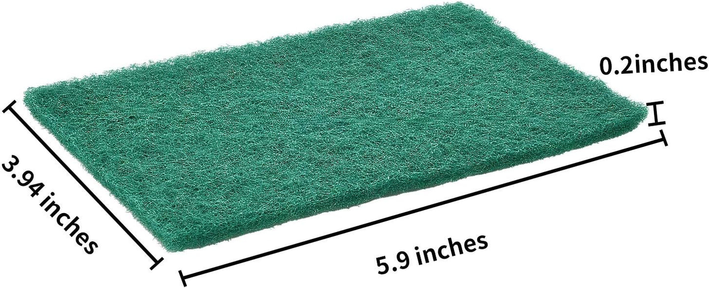 SWTROOM  Scrub Pads Scouring Pads Sponge Dish Scrubber Scouring Pads Cleaning Non Scratch Pads for Kitchen Scrubbers Dishes Cleaning (Green, 40 Pieces)