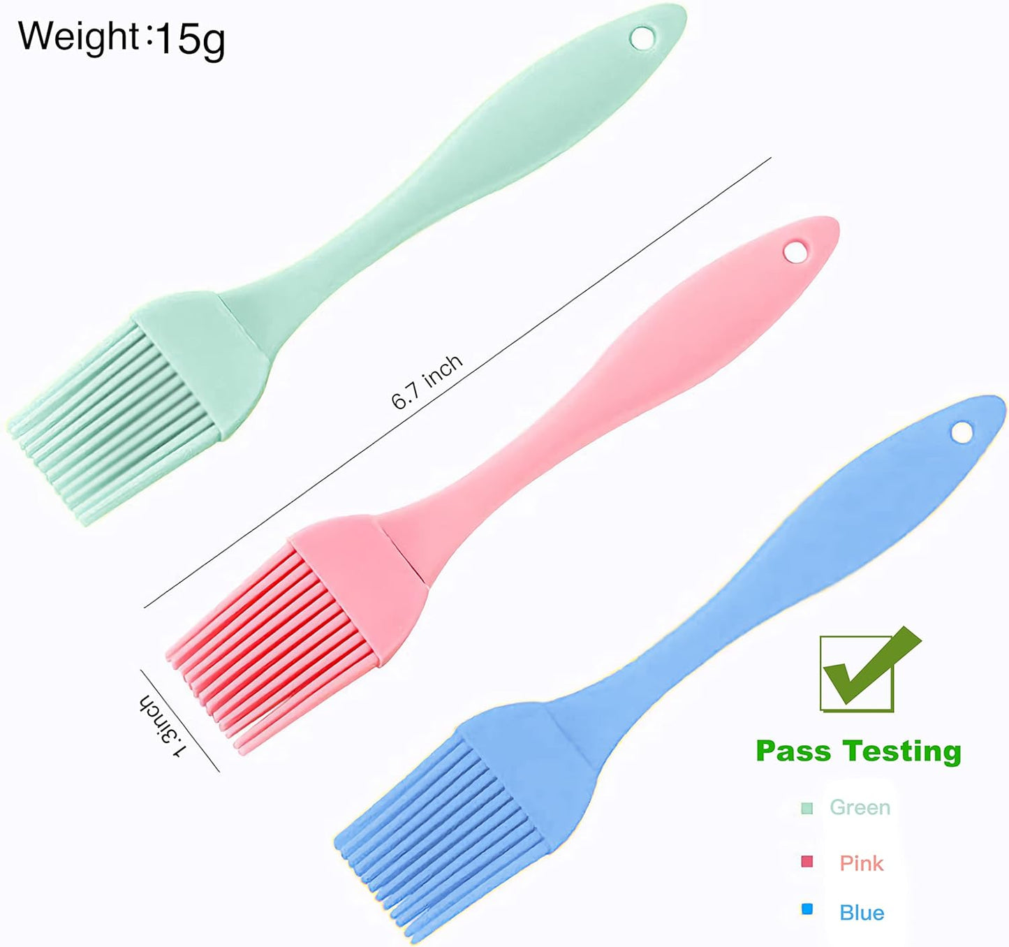 SWTROOM Ralcratve Silicone Pastry Brush,Baking Brush,Basting Brush For Cooking, Kitchen Brush, Butter Brush,Food Furit Brush, For BBQ Salted Steak Fish,Easy to Clean,Happy Party Kitchen Gift
