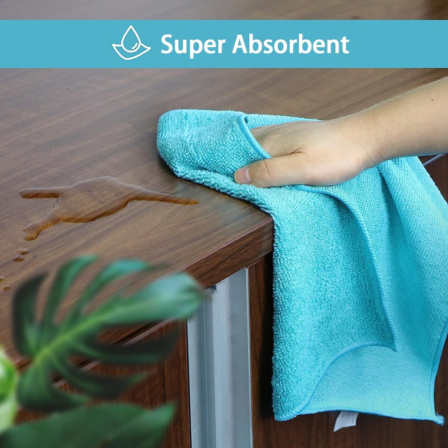 SWTROOM HOMEXCEL Microfiber Cleaning Cloth,12 Pack Cleaning Rag,Cleaning Towels with 4 Color Assorted,11.5"X11.5"(Green/Blue/Yellow/Pink)