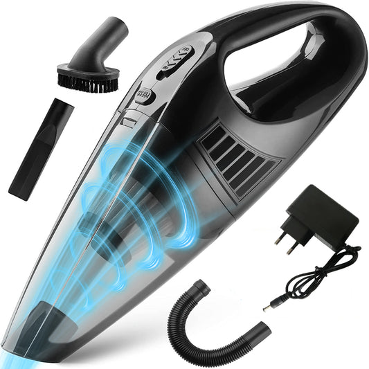 Aspirateur de voiture portable pour les détails et le nettoyage de l’intérieur de la voiture voiture domestique double usage (noir)