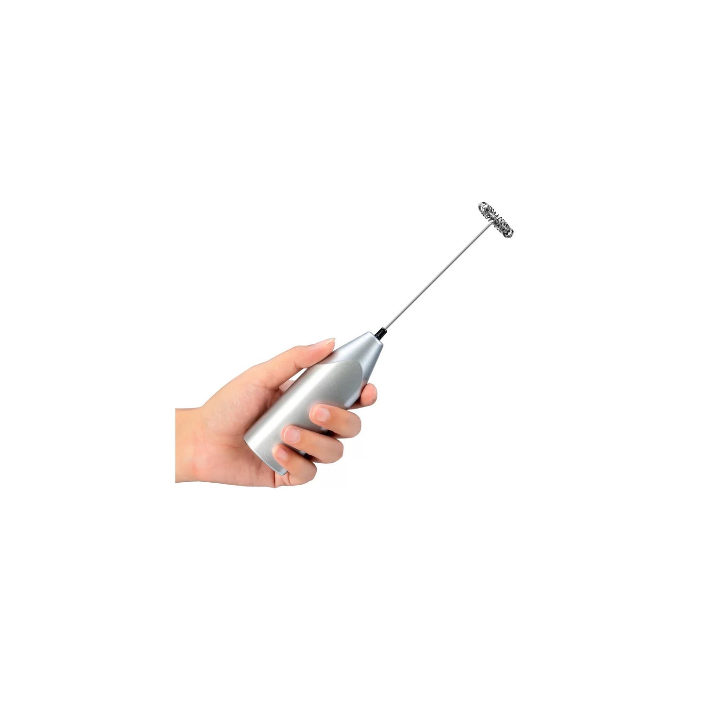 Mousseur à Lait, en Acier Inoxydable & Alliage D'aluminium Mousseur de Lait Électrique avec Moteur Très Puissant à 12000 RPM