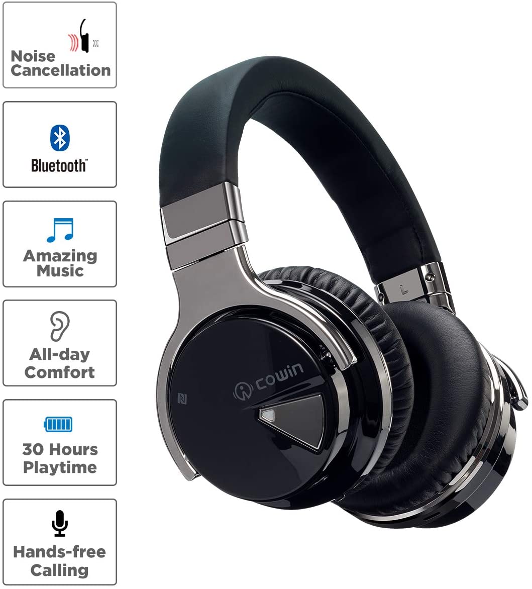 CASQUE BLUETOOTH SUR-AURICULAIRE À ANNULATION ACTIVE DU BRUIT E7
