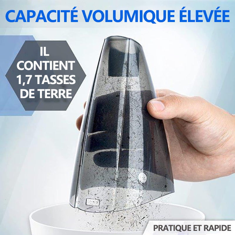 Aspirateur de voiture portable pour les détails et le nettoyage de l’intérieur de la voiture voiture domestique double usage (noir)