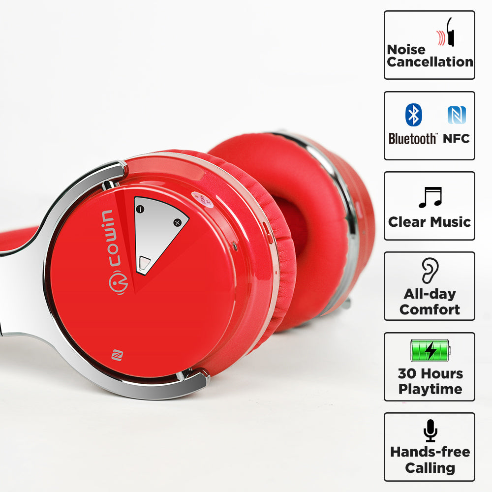 CASQUE BLUETOOTH SUR-AURICULAIRE À ANNULATION ACTIVE DU BRUIT E7